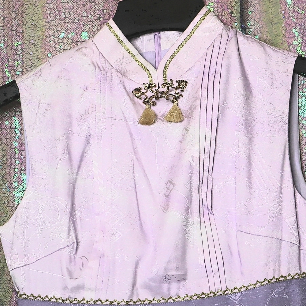 QI LOLITA DRESS 1/XXS Taobao IchigoMikou Fantastic Night JSK Lavender Purple NWT - Picture 9 of 16